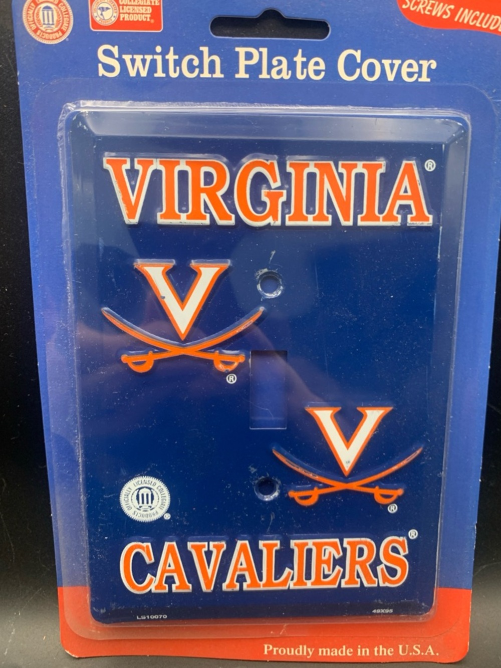New Light Switch Plate SIgn Virginia Cavaliers Officially Licensed
